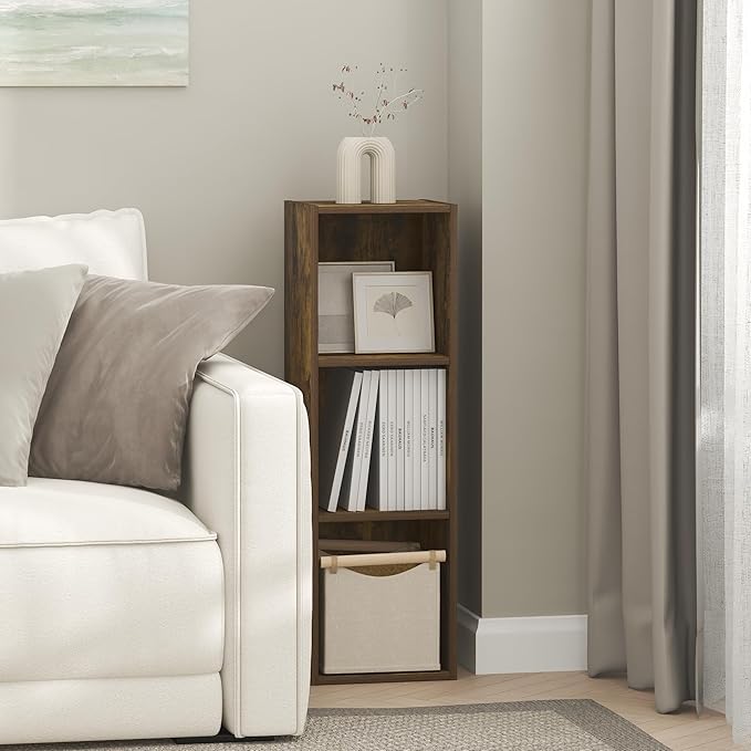 Furinno Fulda Book Shelf, 3-Tier Narrow Bookshelf, Bookcase by Furinno-FitsYourSpaceFitsYourBudget