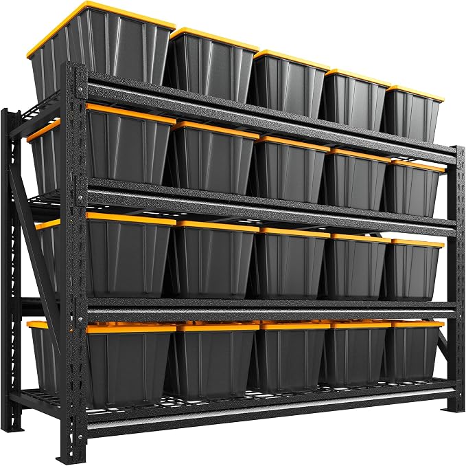 REIBII 5088LBS Heavy Duty Garage Shelving, 68.3'' W Large Metal Storage Shelves by REIBII