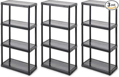Gracious Living 4 Shelf Fixed Height Solid Light Duty Storage Unit 12 x 24 x 48 by GraciousLiving