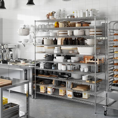 24" Deep x 72" Wide x 86" Height Wire Shelving Kit | 10-Tier | NSF Commercial - Image 7