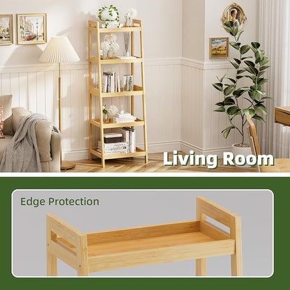 Bookshelf, 5 Tier Ladder Bookcase - Image 5