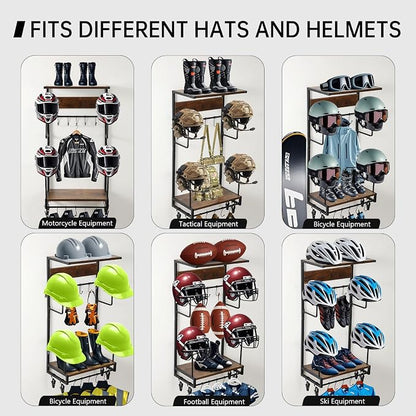 Motorcycle Helmet Rack, Wall Mount - Image 3
