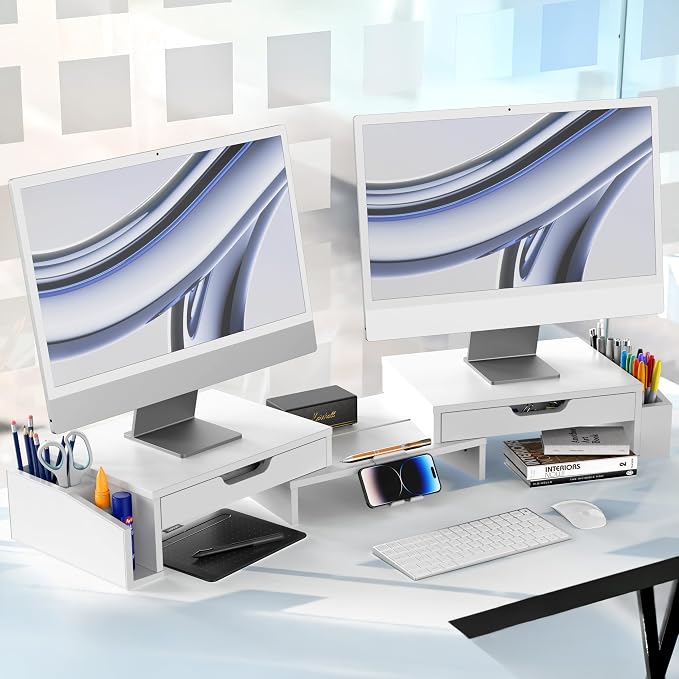 Simple Houseware Desk Dual Monitor Stand Riser - Image 6