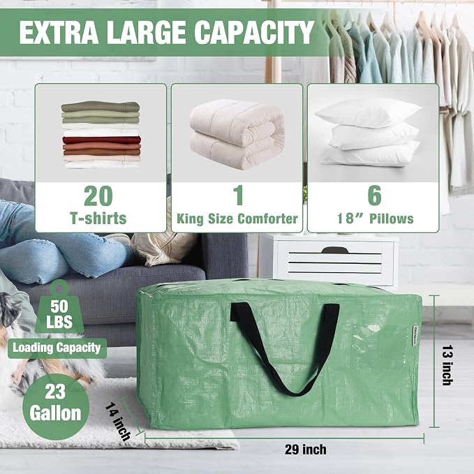 WORKPRO 6 Pack Extra Large Moving Bags - Image 2