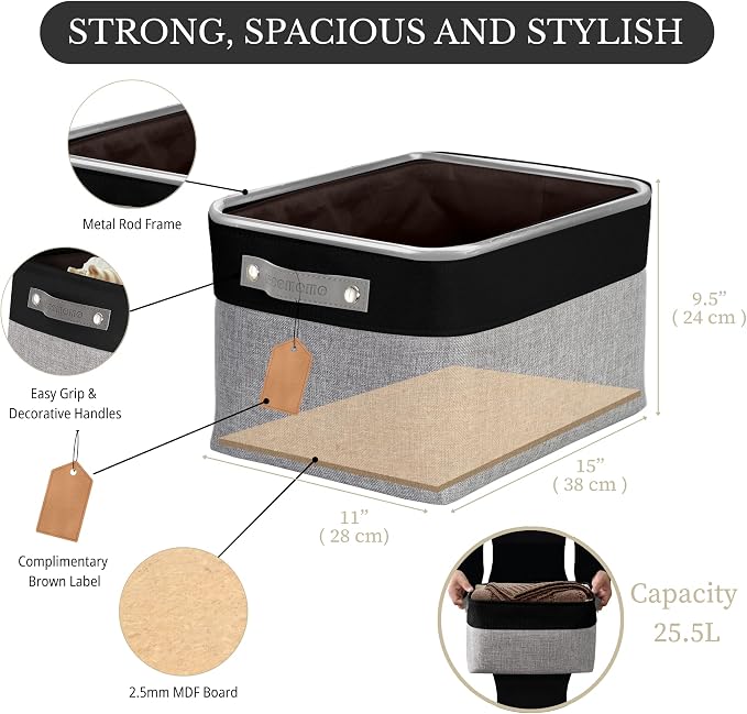 DECOMOMO Storage Baskets for Shelves - Image 4