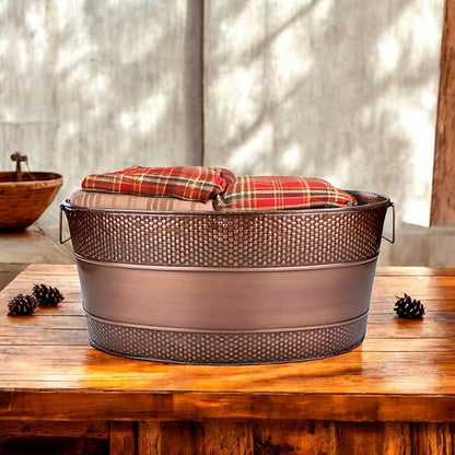BREKX Copper Galvanized Firewood Storage Bin - Image 7