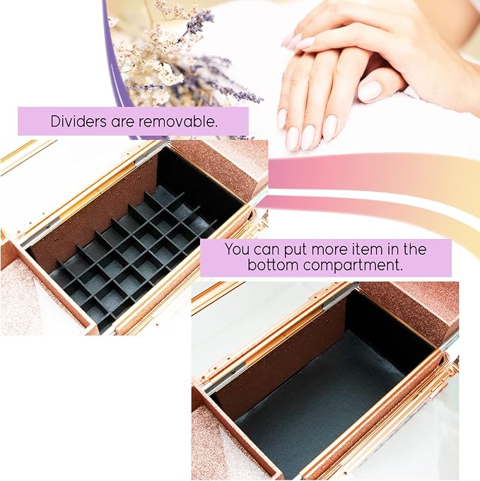 Ver Beauty Armored Acrylic Cosmetic Case Organizer Train Makeup Case - Image 5