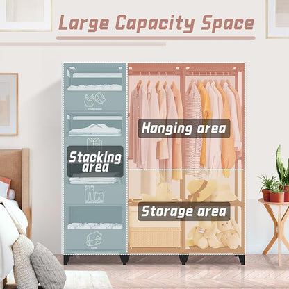 Portable Closet, Easy Assembly, Large Capacity Wardrobe Closet | Sturdy and - Image 6