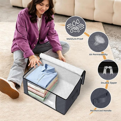 Fab totes 35L Closet Organizers and Storage, Foldable Under Bed Storage - Image 6
