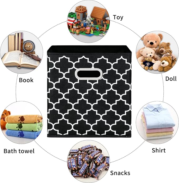 Fabric Cloth Storage Bins, Fabric Cube Organizer - Image 3