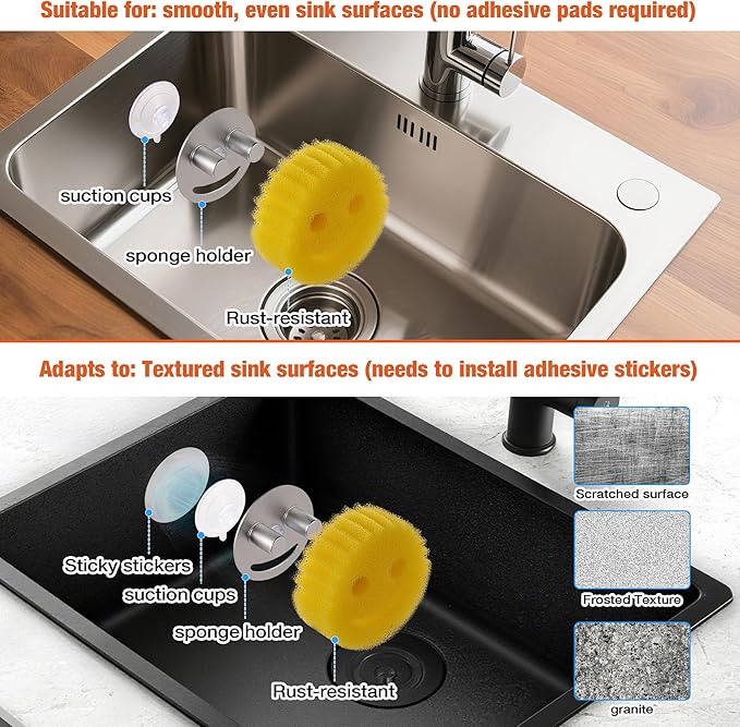 Smiley face sponge holder, kitchen Sink Caddy Organizer - Image 5