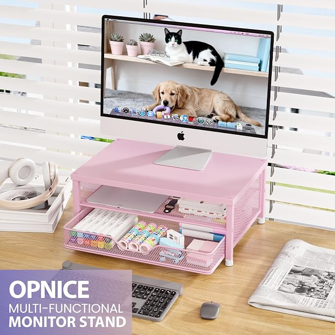 OPNICE Computer Monitor Stand Riser, Desk Organizer - Image 3
