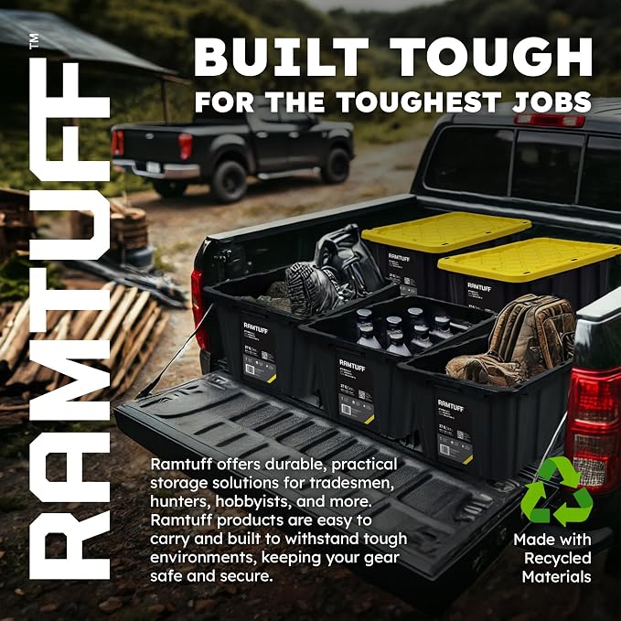 Ramtuff 4 Pack Heavy Duty Stackable Storage Container - Image 5