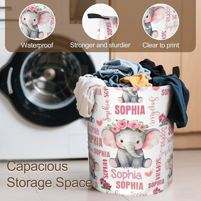 Custom Name Laundry Hamper, Personalized Laundry Baskets - Image 4