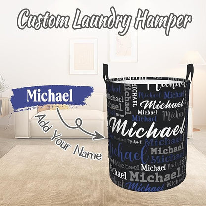 Custom Name Laundry Hamper, Personalized Laundry Baskets - Image 2