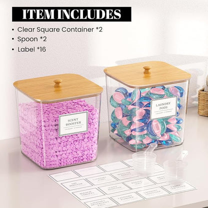 2 Pack Laundry Pods Container, Laundry Room Organization and Storage Containers - Image 5