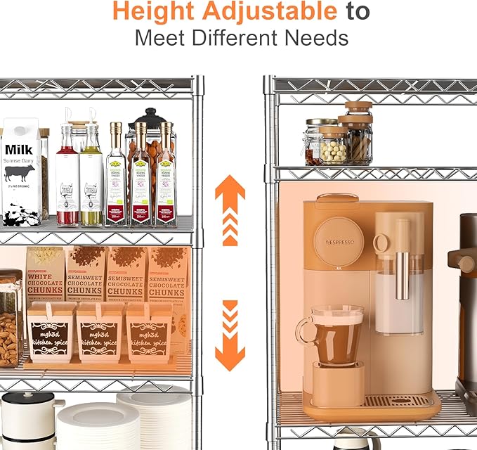 5 Tier Shelving Unit, Wire Shelving - Image 5