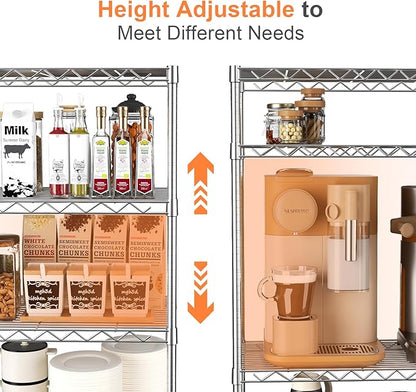 5 Tier Shelving Unit, Wire Shelving - Image 5