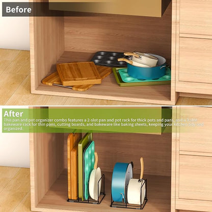 Pan and Pot Organizer Rack, Cutting Board Organizer - Image 5
