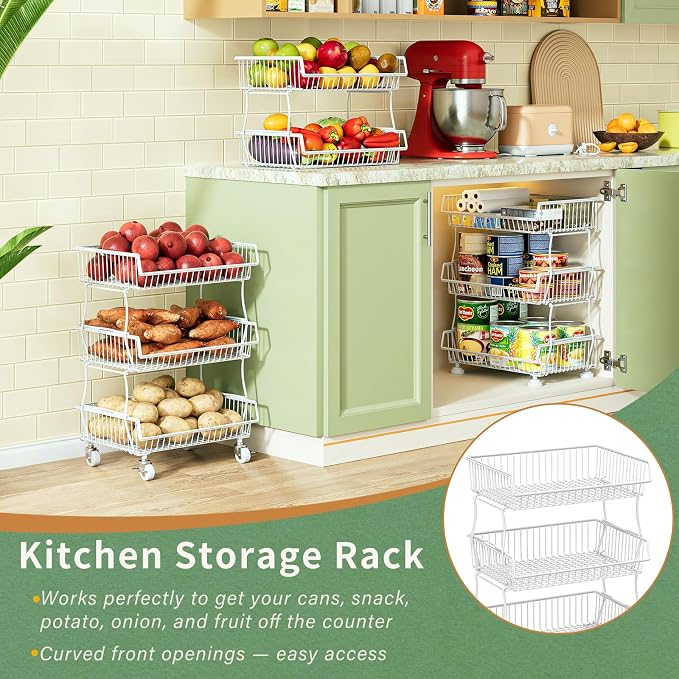OKZEST Pantry Organizers and Storage Cart - Image 7