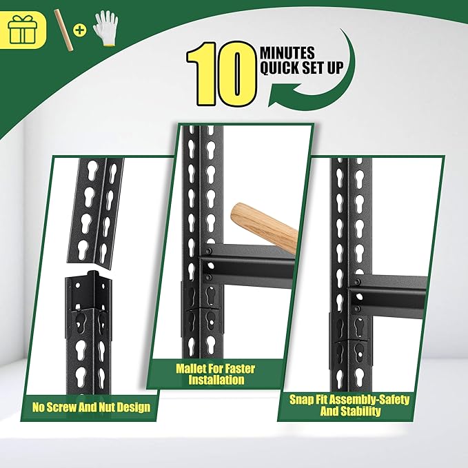 40" W Garage Shelving Heavy Duty, 1350LBS Loads Shelving Units and Storage Racks - Image 6