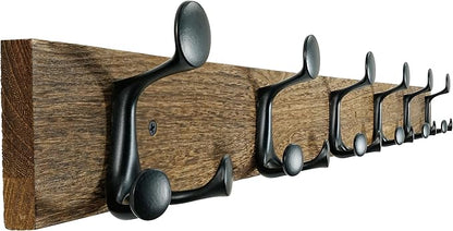 SKOLOO 39-Inch Wood Burnt Coat Rack Wall Mount by SKOLOO