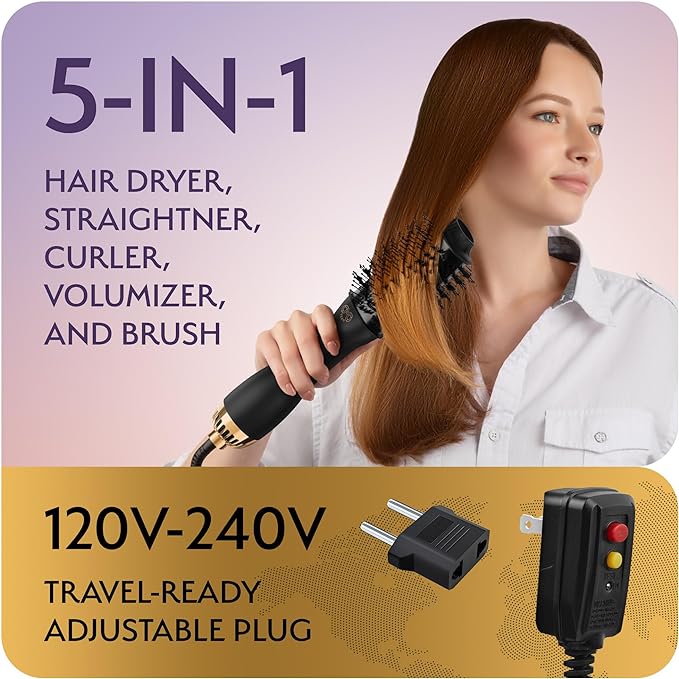 Professional Dual Voltage Blowout Hair Dryer Brush - Image 2