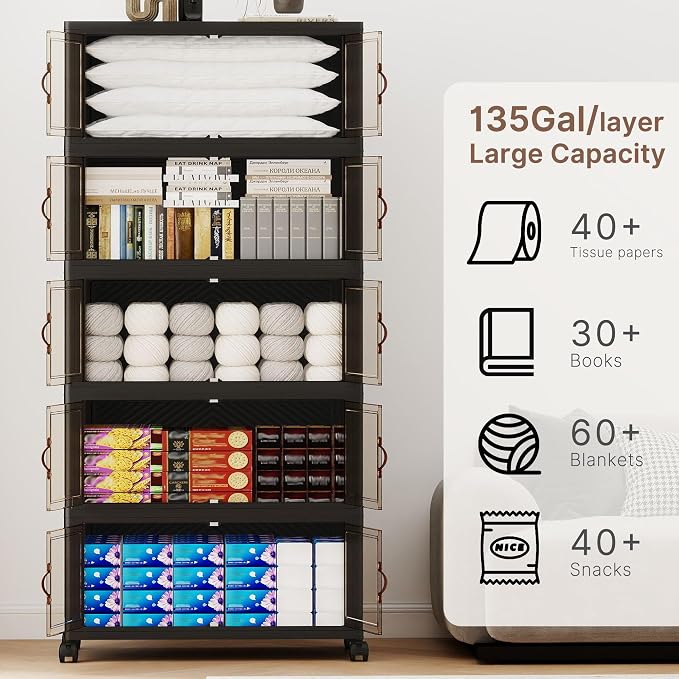 620QT Extra Large Stackable Storage Bins - Image 3