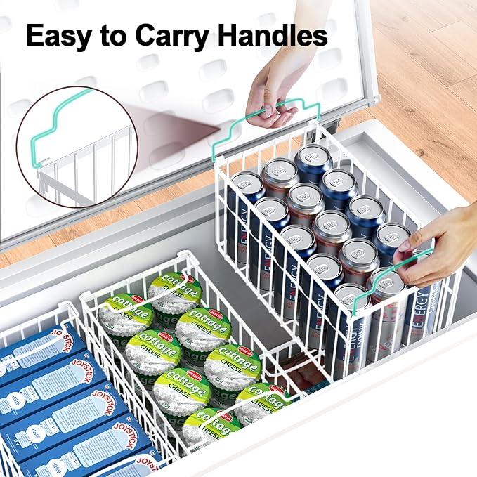 Freezer Organizer Bins, 4 Pack Stackable Deep Chest Freezer Organizer Bins - Image 4
