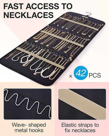 BAGSMART Hanging Jewelry Organizer Storage Roll - Image 2