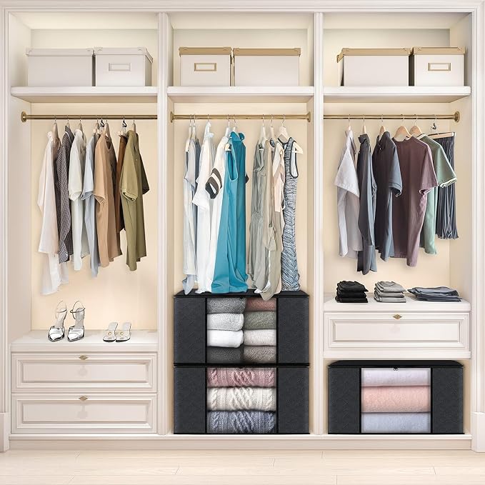 Fab totes Storage Bags, Clothes Blanket Storage Bins Foldable Closet Organizers - Image 6