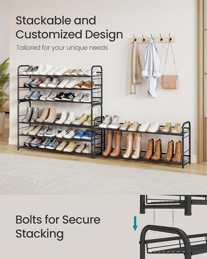 SONGMICS Shoe Rack, 4 Tier Shoe Organizer - Image 4