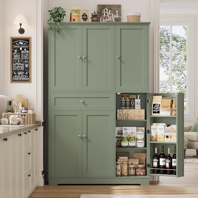 HOSTACK 68" Tall Kitchen Pantry Storage Cabinet - Image 4
