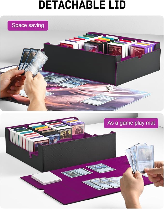 ZLCA Card Storage Box for MTG PTCG, Commander Deck Box Holds 3200+ Cards - Image 3