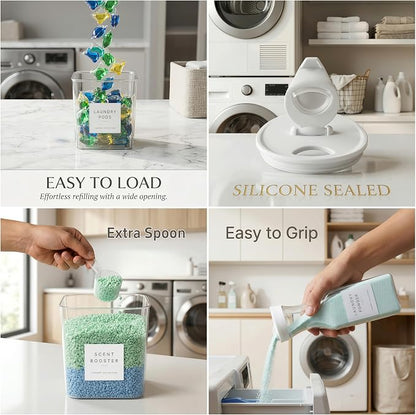3+3 Pack Laundry Pods Containers & Dryer Sheet Holder & Laundry Detergent - Image 7