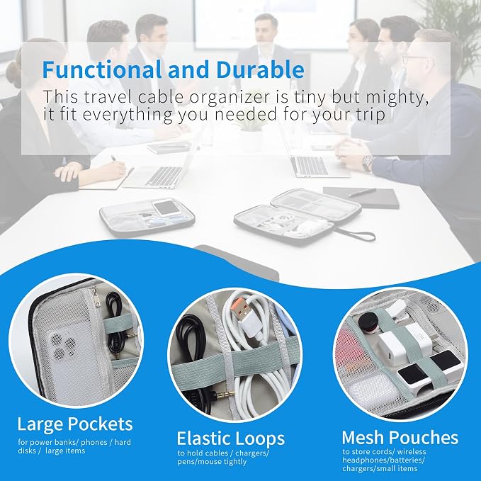 3 Pack Electronics Travel Organizer Case - Image 6