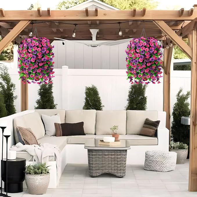 INQCMY Artificial Flowers for Outdoor Spring Summer Decoration Faux Silk - Image 7