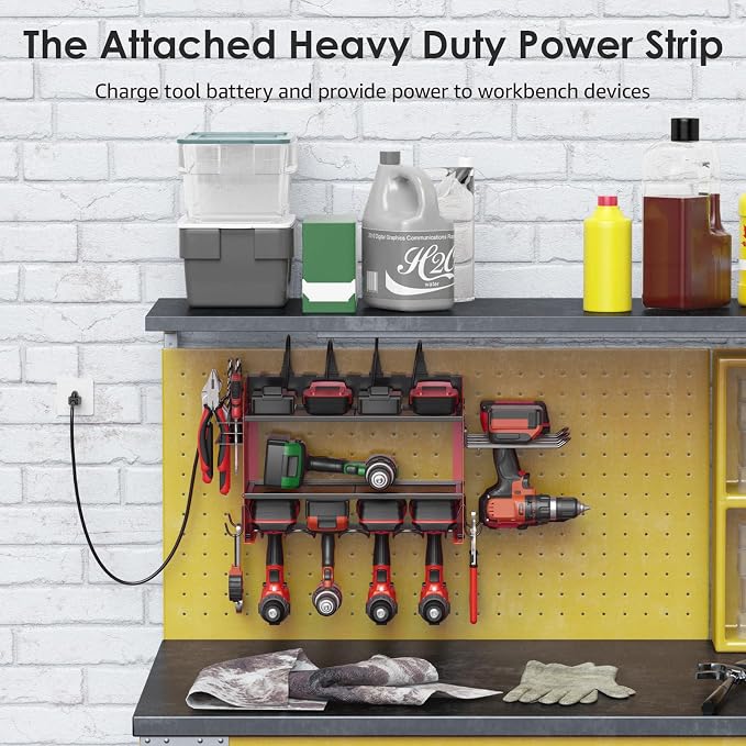 CCCEI Modular Power Tool Organizer Wall Mount Charging Station, Garage Drill - Image 3