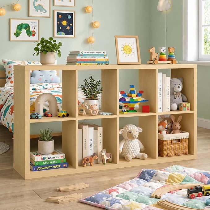 CTESNE【Wooden Thick Frame 8 Cube Storage Organizer Shelf - Image 8