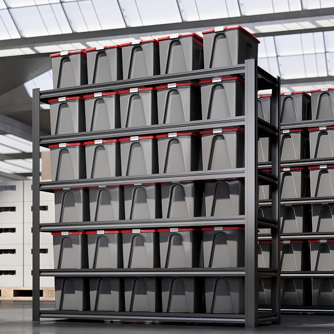 6-Tier Heavy Duty Garage Shelving, 000 lbs Capacity Adjustable Metal Storage - Image 2
