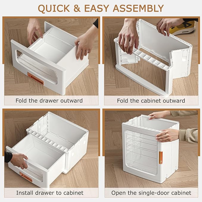 VECELO 3-Tier Narrow Bathroom Storage Cabinet - Image 8