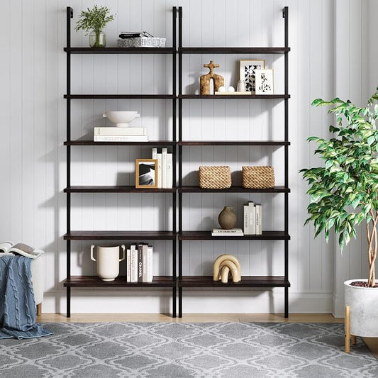 Nathan James Theo 6-Shelf Tall Bookcase, Wall Mount Bookshelf by Unknown