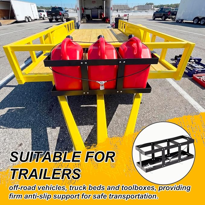 Outus Fuel Jug Holder Container Three 5 Gallon Gas Can Holder Heavy Duty - Image 5