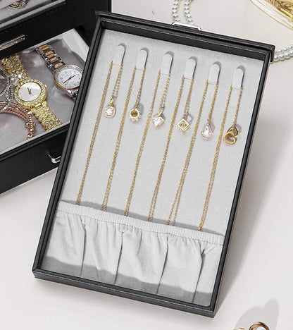 Homde Jewelry Organizer with Transparent Window Necklace Hooks Gift - Image 9