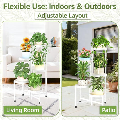 iDavosic.ly Plant Stand Indoor Outdoor, 5 Tier Corner Metal Flower Display - Image 6