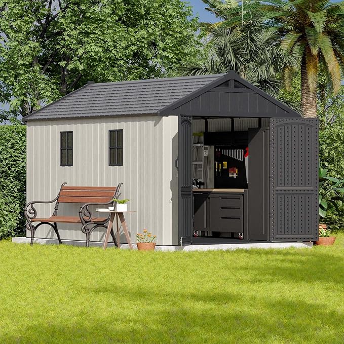 Patiowell 8 x 12 FT Plastic Outdoor Storage Shed - Image 2