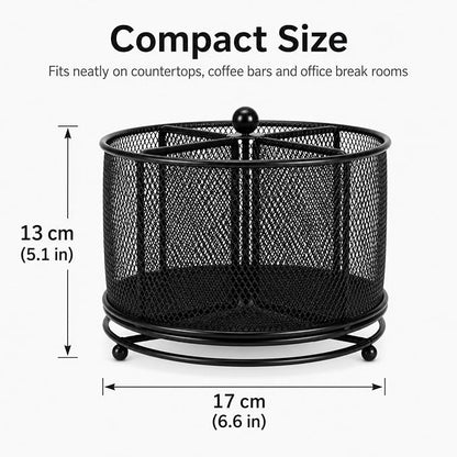 Drink Packet Organizer, Drink Mix Organizer, 4-Compartment Caddy | 360° rotating - Image 2