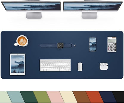 Large Desk mat, Leather Desk Pad Protector, Office Desk Mat, Mouse Pad by cebowa