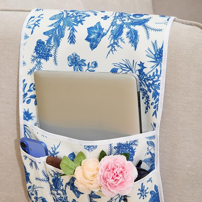 FLYILY Sofa Armrest Organizer Non-Slip Arm Chair Hanging Caddy Remote Control - Image 2
