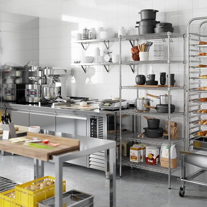 18" Deep x 30" Wide x 74" Height Wire Shelving Kit | 6-Tier | NSF Commercial - Image 5